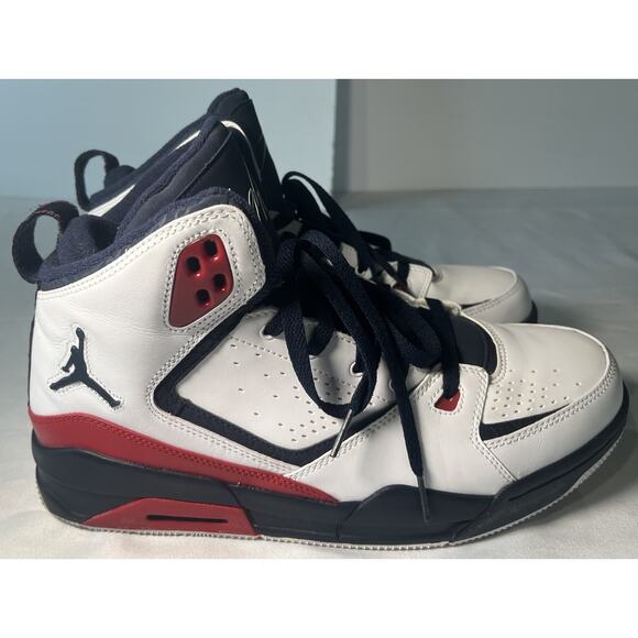NIKE AIR JORDAN SC-2 WHITE OBSIDIAN BLUE GYM RED "USA" SIZE 10 454050-107 - Picture 3 of 9